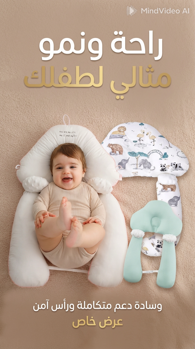 الوسادة الصحية لتهدئة الأطفال وحماية تشوه الرأس